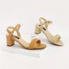 Giày sandal nữ quai bính ngang gót trụ 5cm 711