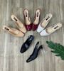 Sandal mũi vuông hở hậu, gót mika 7cm MT413