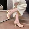 Giày sandal cao gót phối nơ xinh MT2524