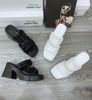Guốc trụ nữ 2 quai 8cm MT11