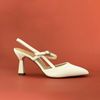 Giày sandal bít mũi hở gót quai gài 7cm 3177