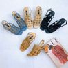 Sandal quai đan rọ, gót trụ 7cm 483
