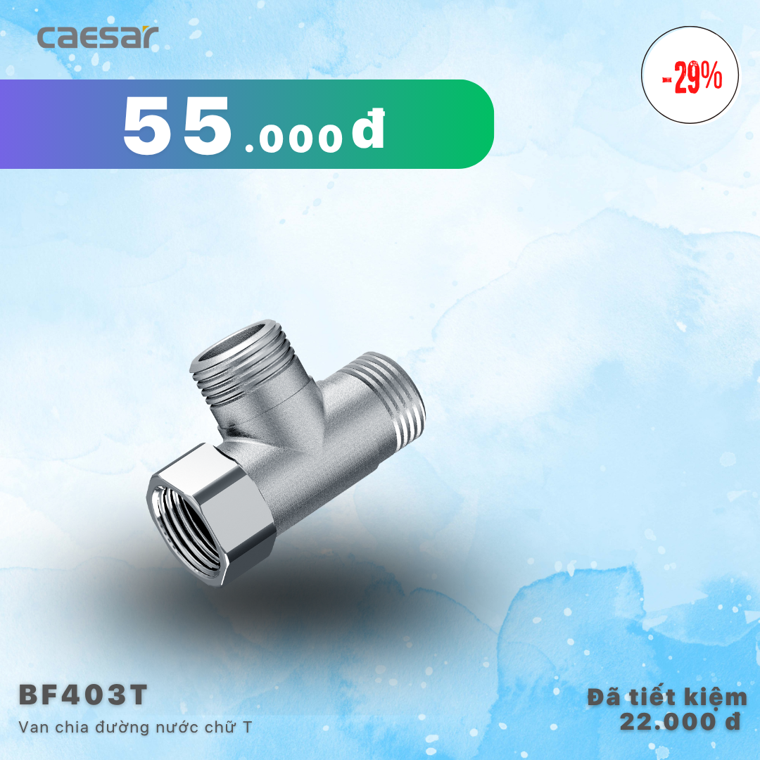Khuyến mãi ưu đãi Van chia nước chữ T - BF403T