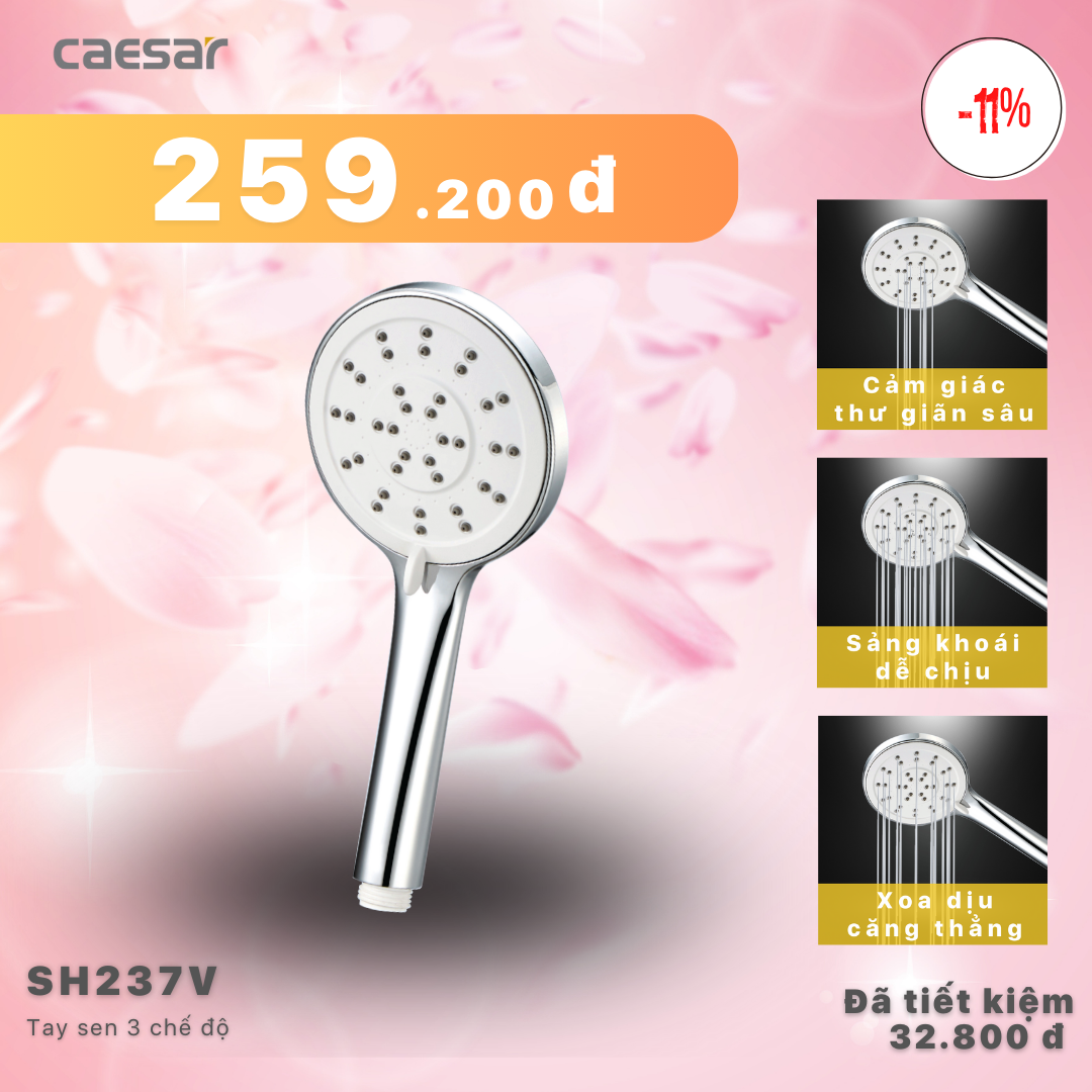 Khuyến mãi ưu đãi - Tay sen 3 chế độ xả SH237V