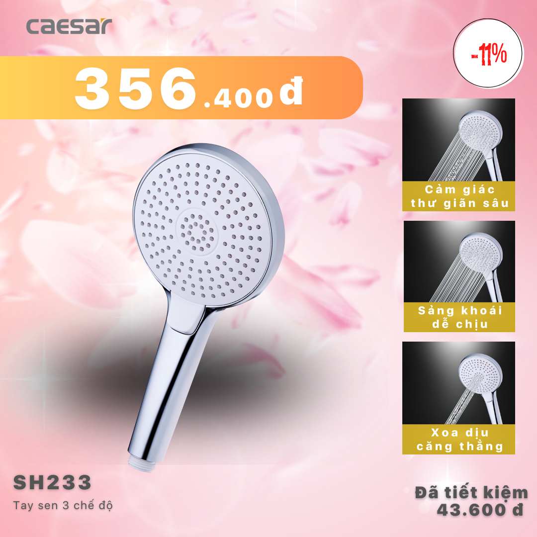 Khuyến mãi ưu đãi Tay sen 3 chế độ xả SH233