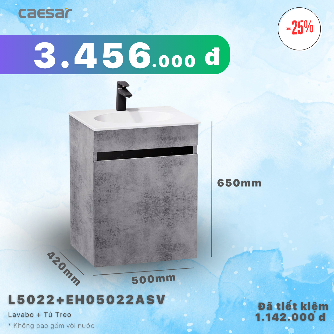 Khuyến mãi ưu đãi Lavabo + Tủ treo - L5022 + EH05022ASV