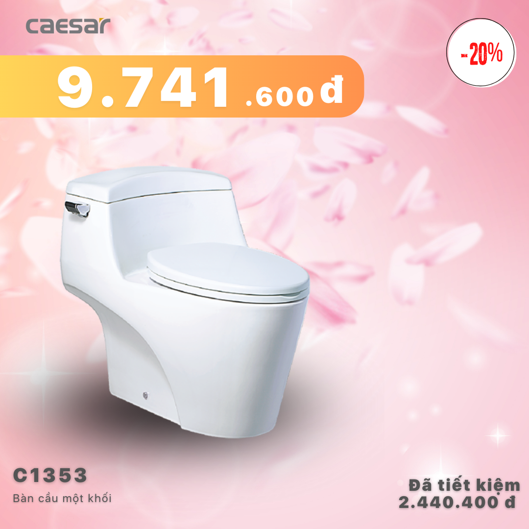 Khuyến mãi ưu đãi Bàn Cầu Một Khối - C1353