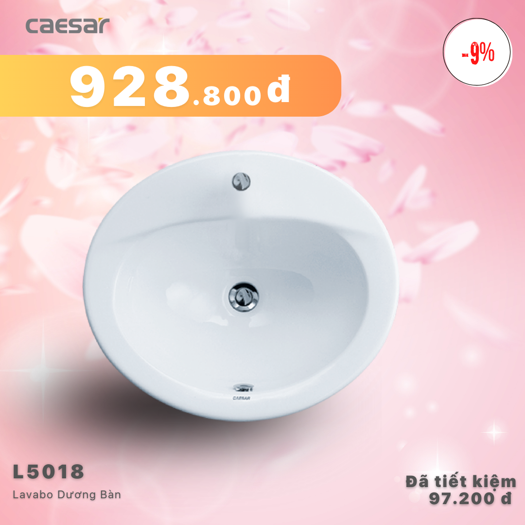 Khuyến mãi ưu đãi lavabo dương bàn - L5018