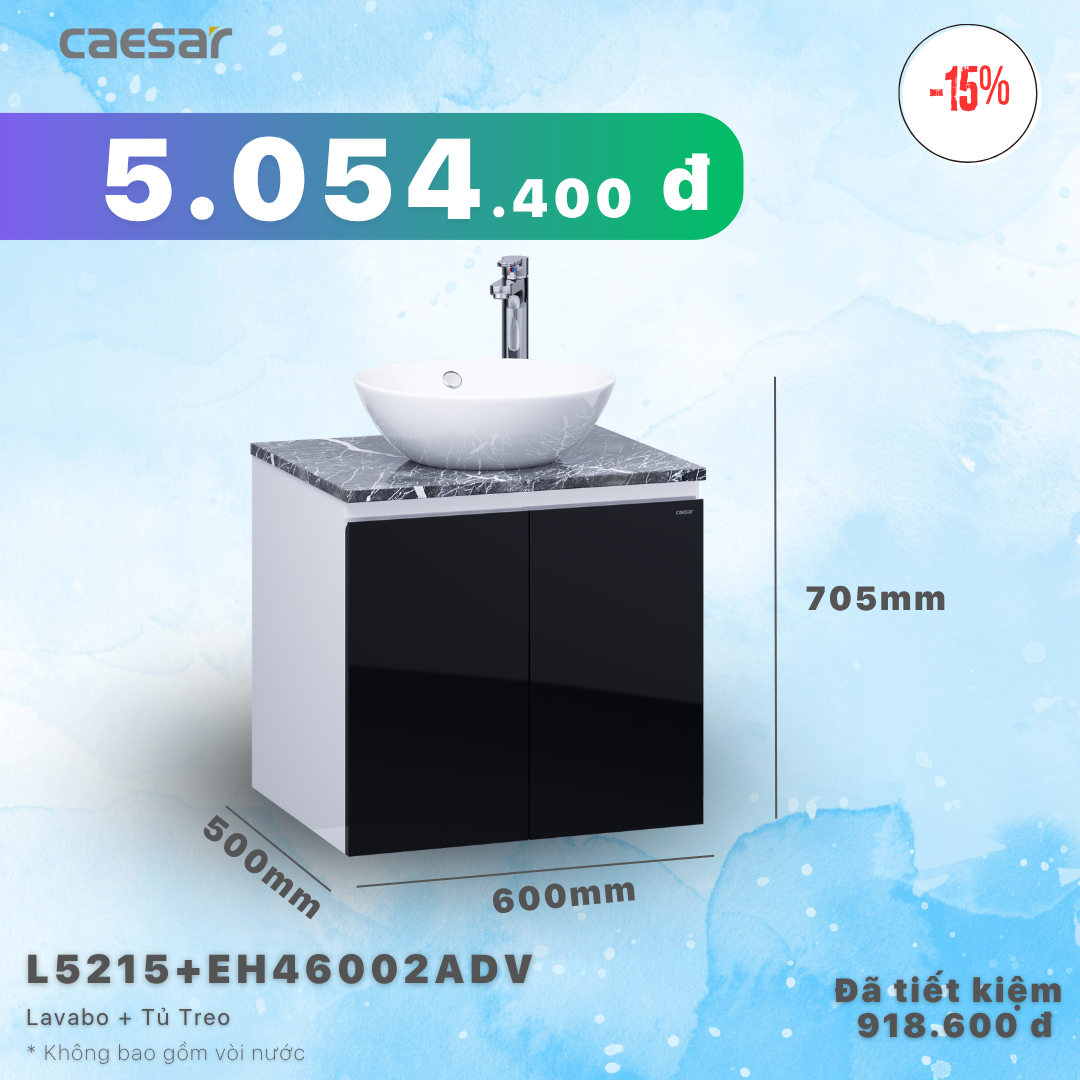 Khuyến mãi ưu đãi - Lavabo + Tủ treo - L5215 + EH46002ADV