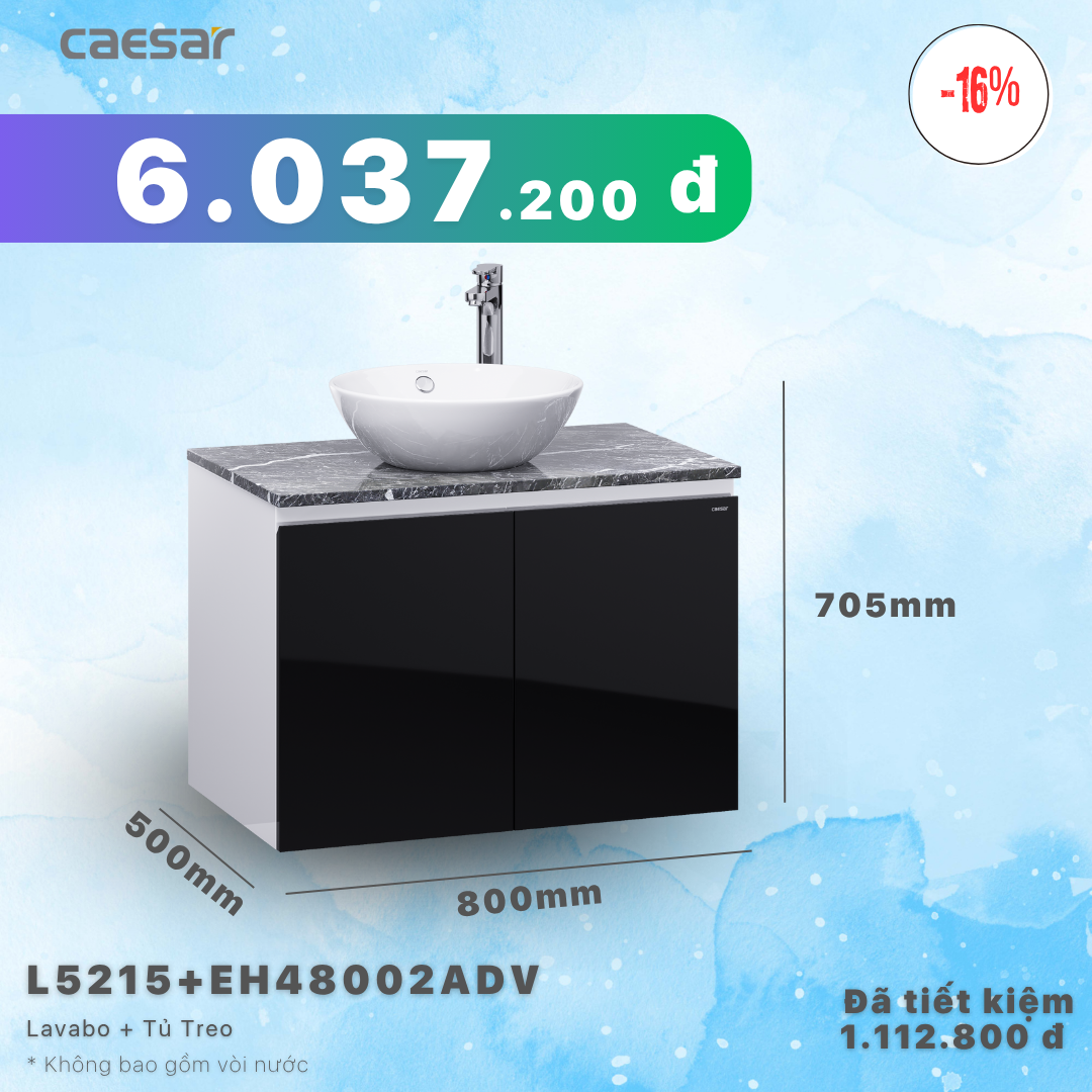Khuyến mãi ưu đãi - Lavabo + Tủ treo - L5215 + EH48002ADV