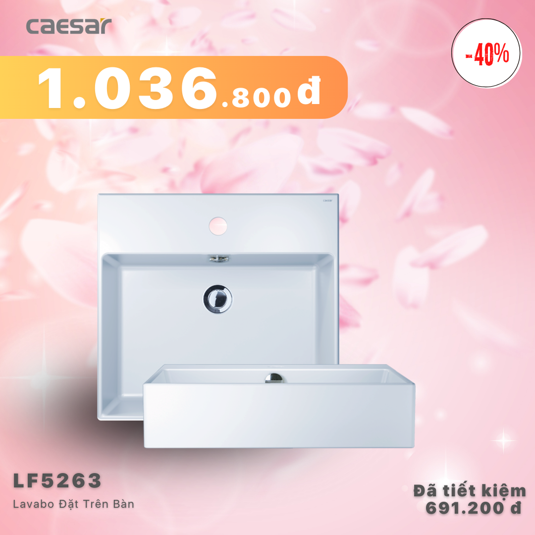 Khuyến mãi ưu đãi Lavabo Đặt Trên Bàn - LF5263