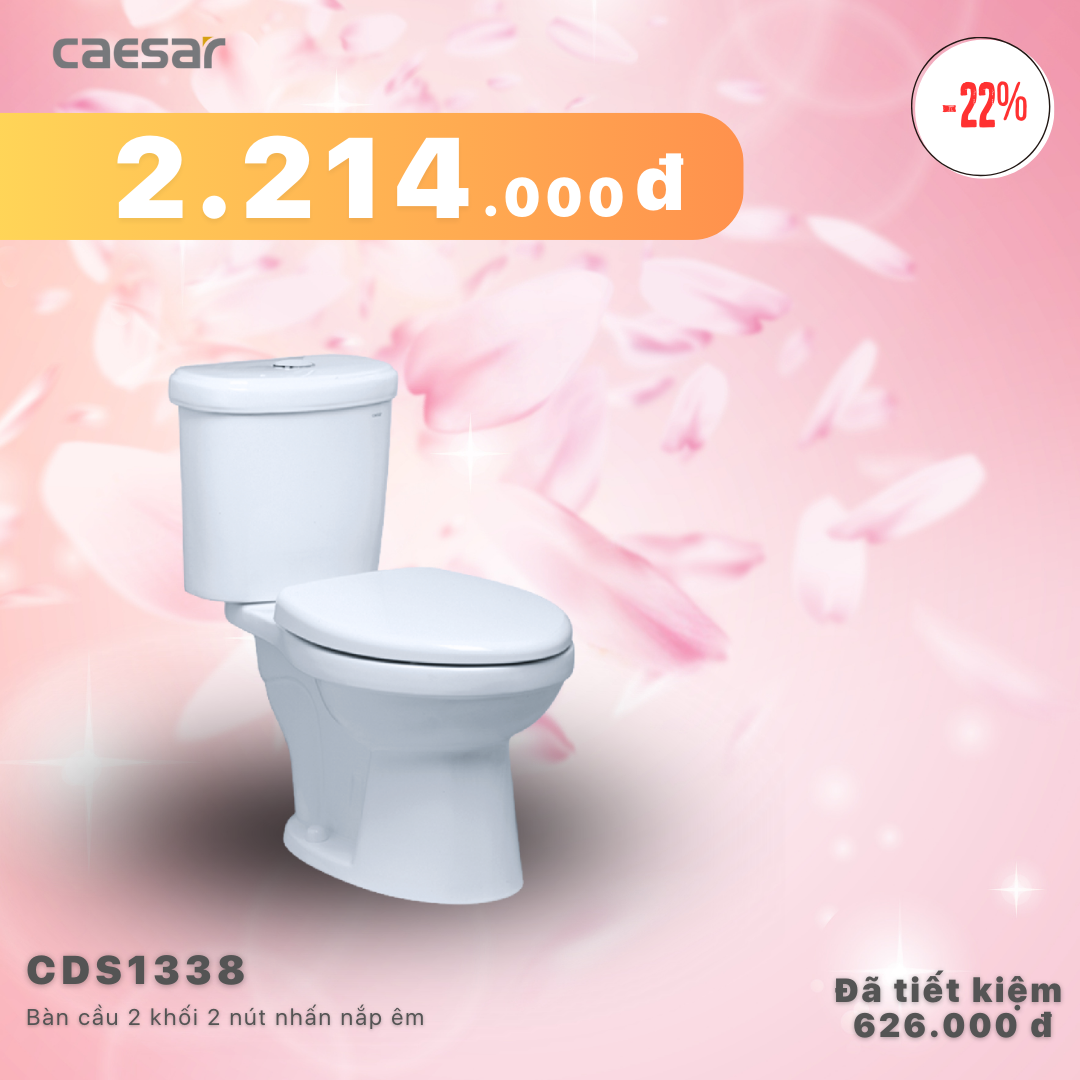 Khuyến mãi ưu đãi Bàn Cầu hai khối - CDS1338