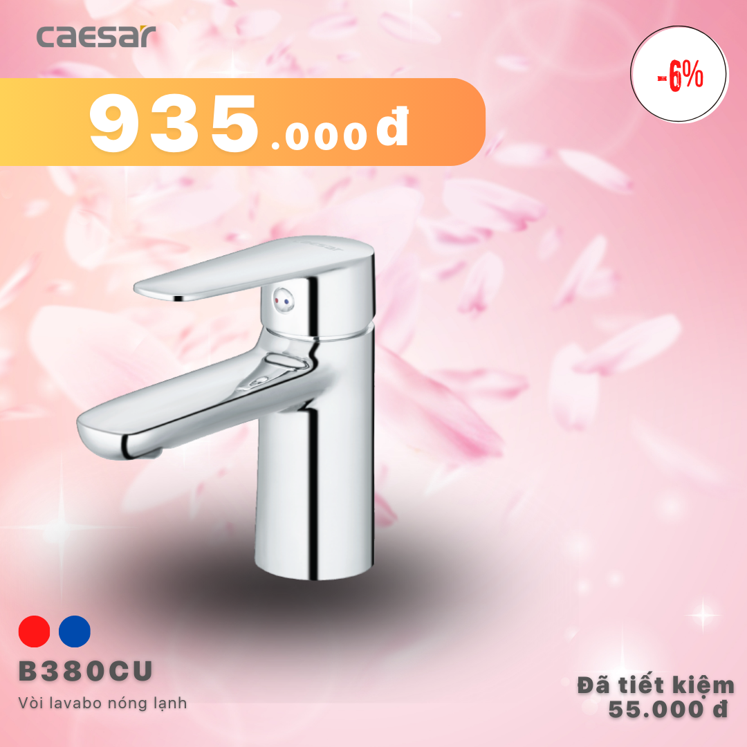 Khuyến mãi ưu đãi Vòi lavabo Nóng Lạnh - B380CU