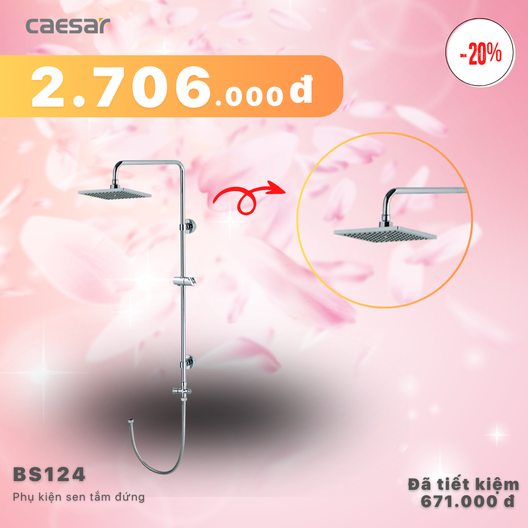 Khuyến mãi ưu đãi Phụ kiện sen tắm đứng - BS124