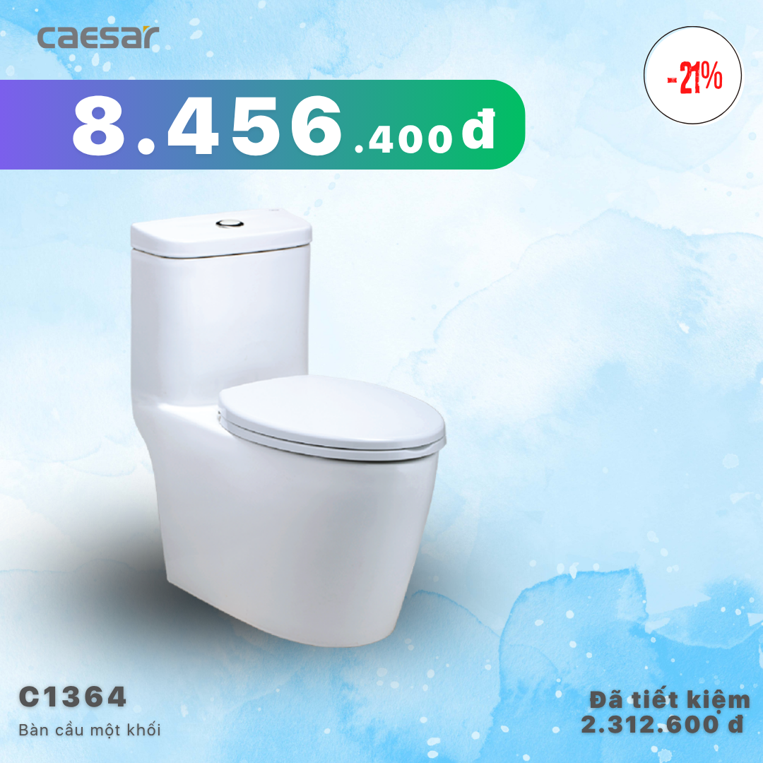Khuyến mãi ưu đãi Bàn Cầu Một Khối - C1364