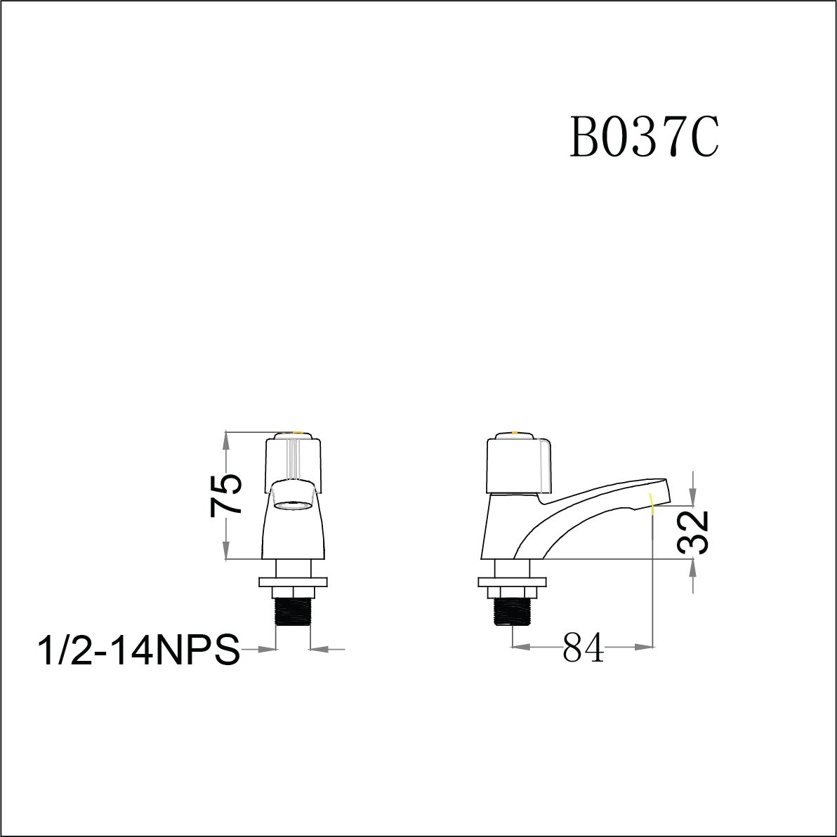 Vòi Lavabo Lạnh - B037C