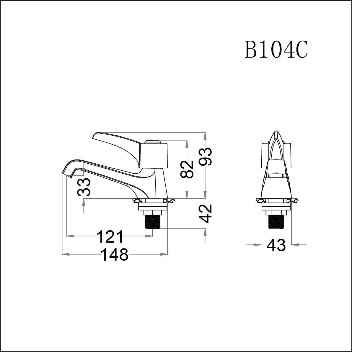 Vòi Lavabo Lạnh - B104C