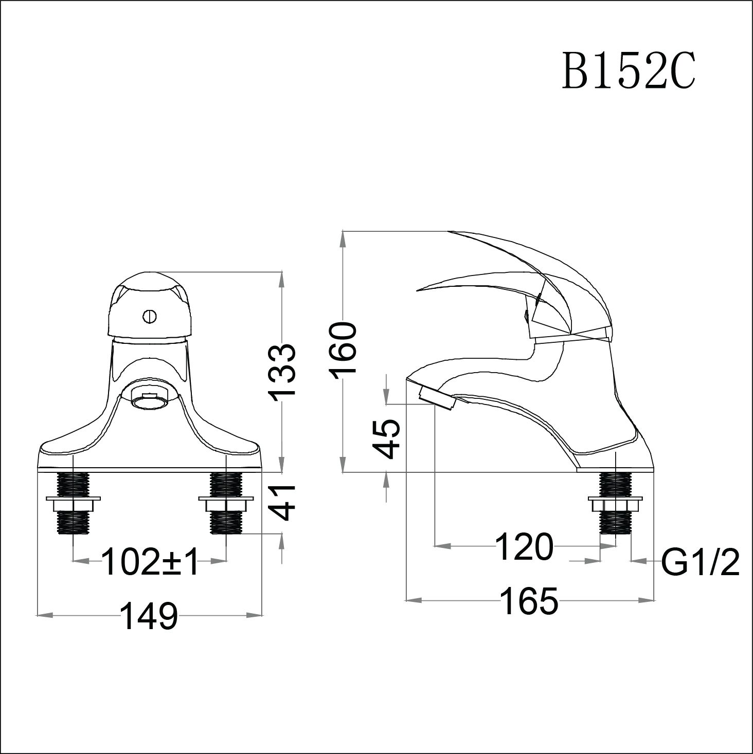 Vòi Lavabo Nóng Lạnh - B152CP/B152CU