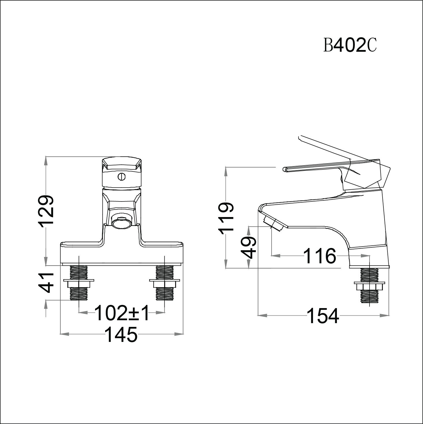 Vòi Lavabo Nóng Lạnh - B402CP