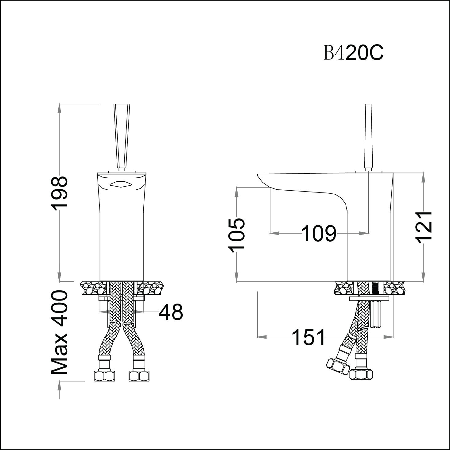 Vòi Lavabo Nóng Lạnh - B420CU