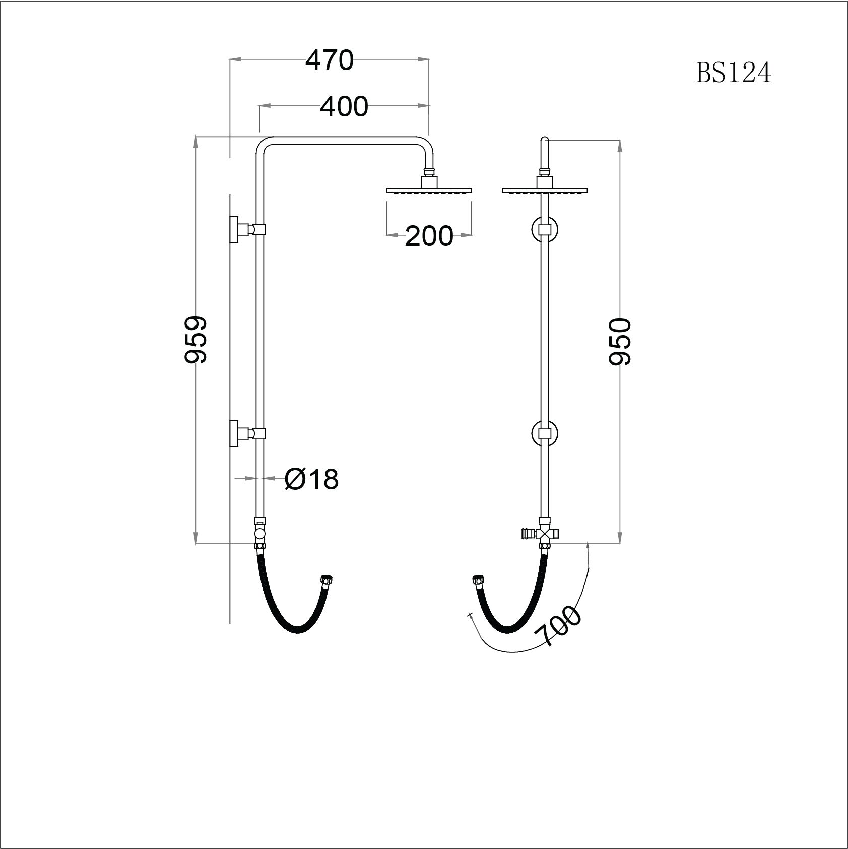 Phụ Kiện Sen Tắm Đứng - BS124