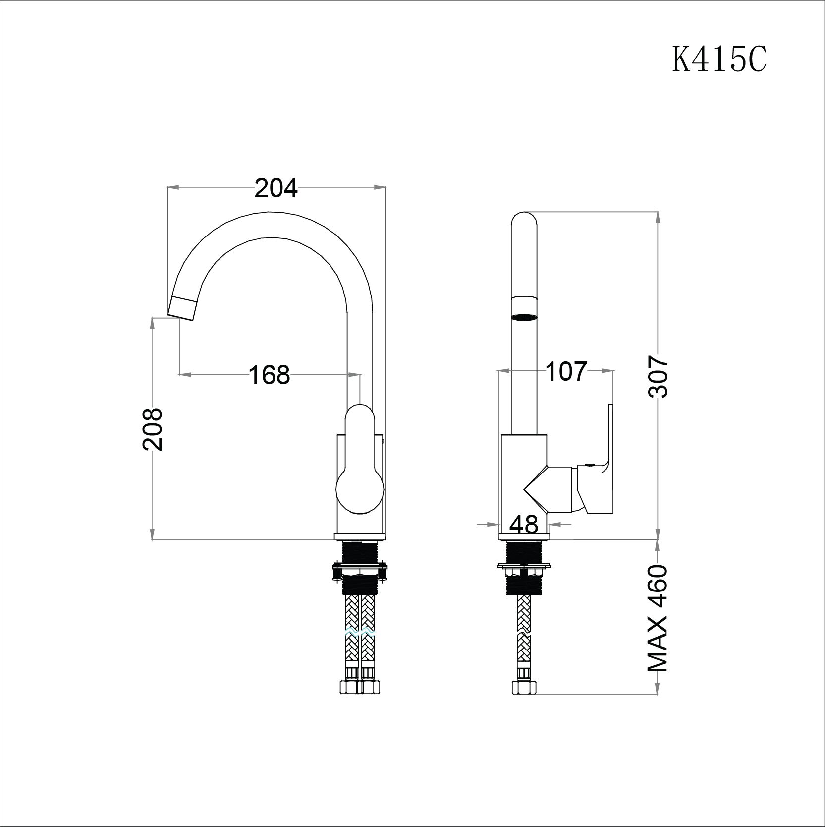 Vòi Bếp Nóng Lạnh - K415C