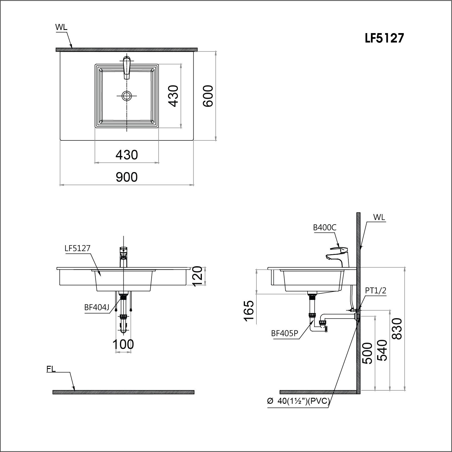 Lavabo Âm Bàn - LF5127