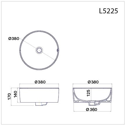Lavabo Đặt Trên Bàn - L5225