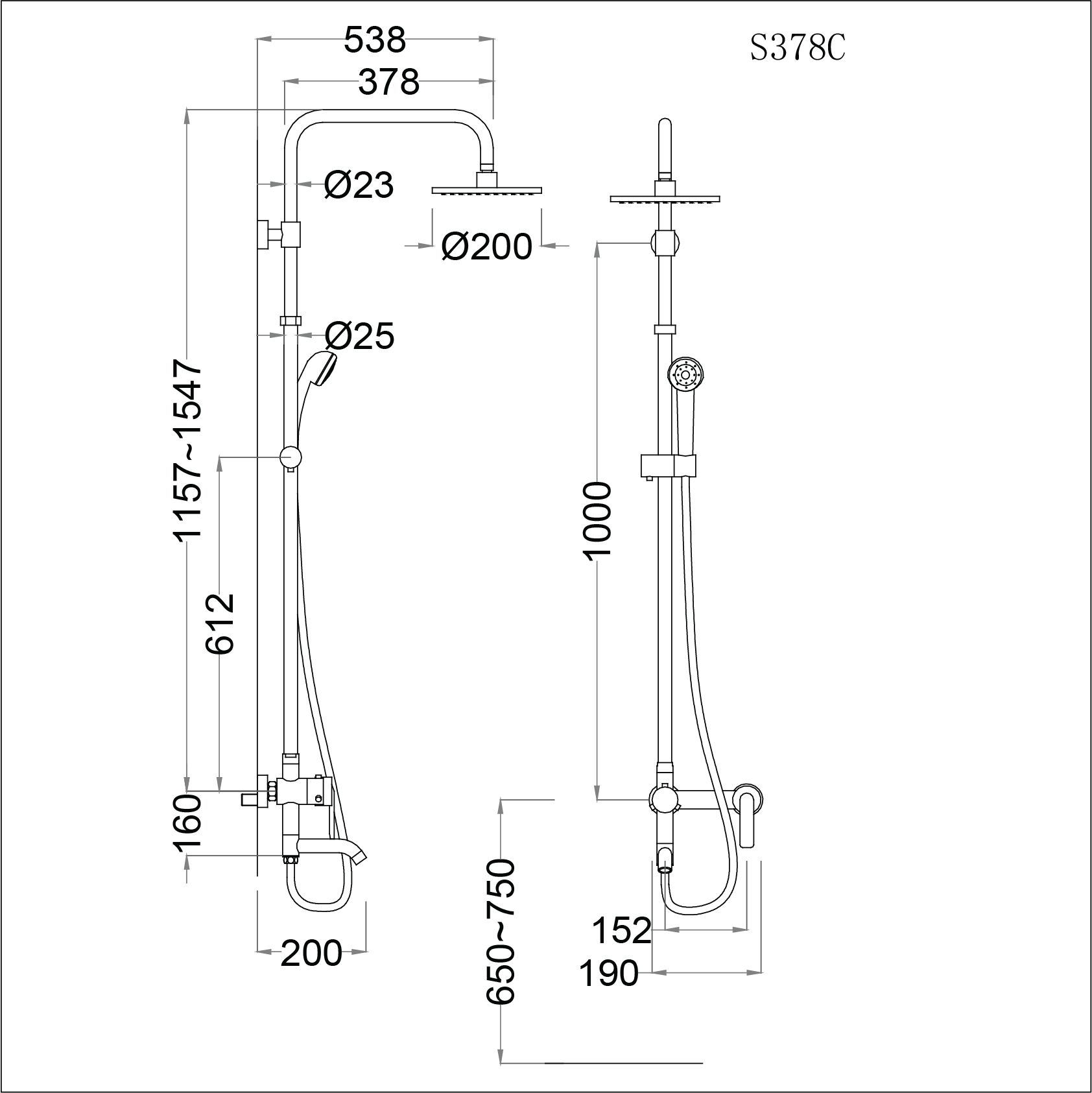 Sen tắm đứng nóng lạnh - S378C