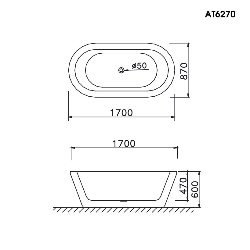 Bồn Tắm Lập Thể - AT6270