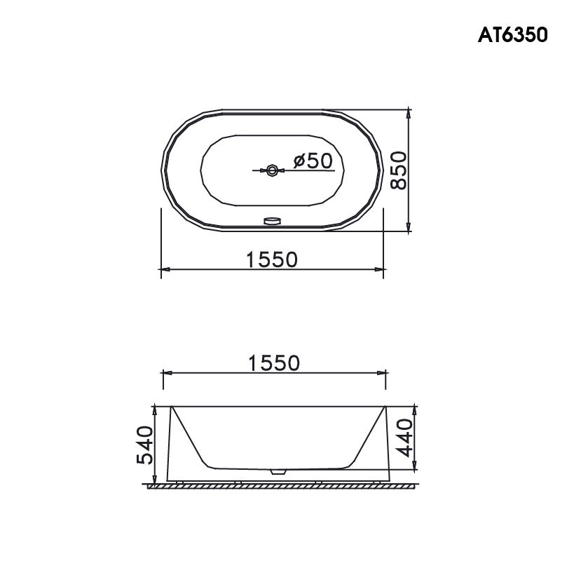 Bồn Tắm Lập Thể - AT6350