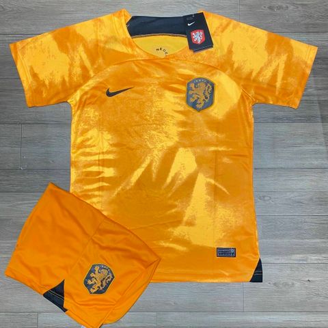 Quần áo bóng đá Hà Lan màu cam sân nhà World Cup 2022 Vải Thái Gai lưới cao cấp