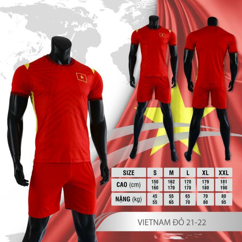 Áo Bóng Đá PJ Việt Nam đỏ - Đồ Đá Banh 2021