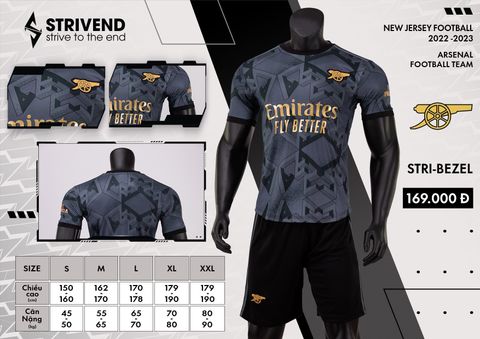 Quần áo bóng đá  Arsenal Strivend cao cấp 2023