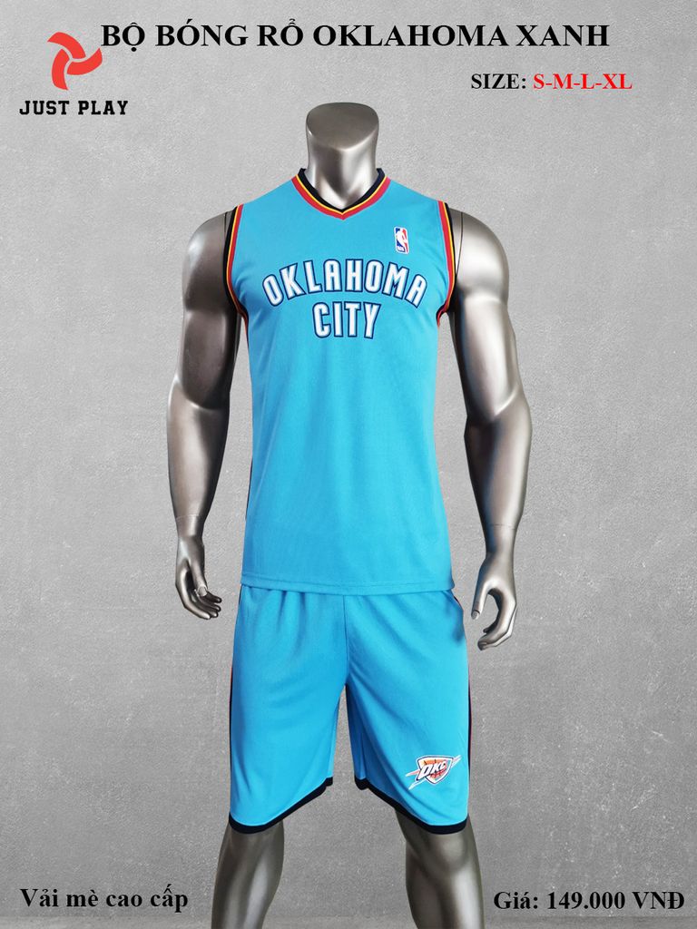 Quần áo bóng rổ Oklahoma City xanh biển mới – mẫu đẹp HCM