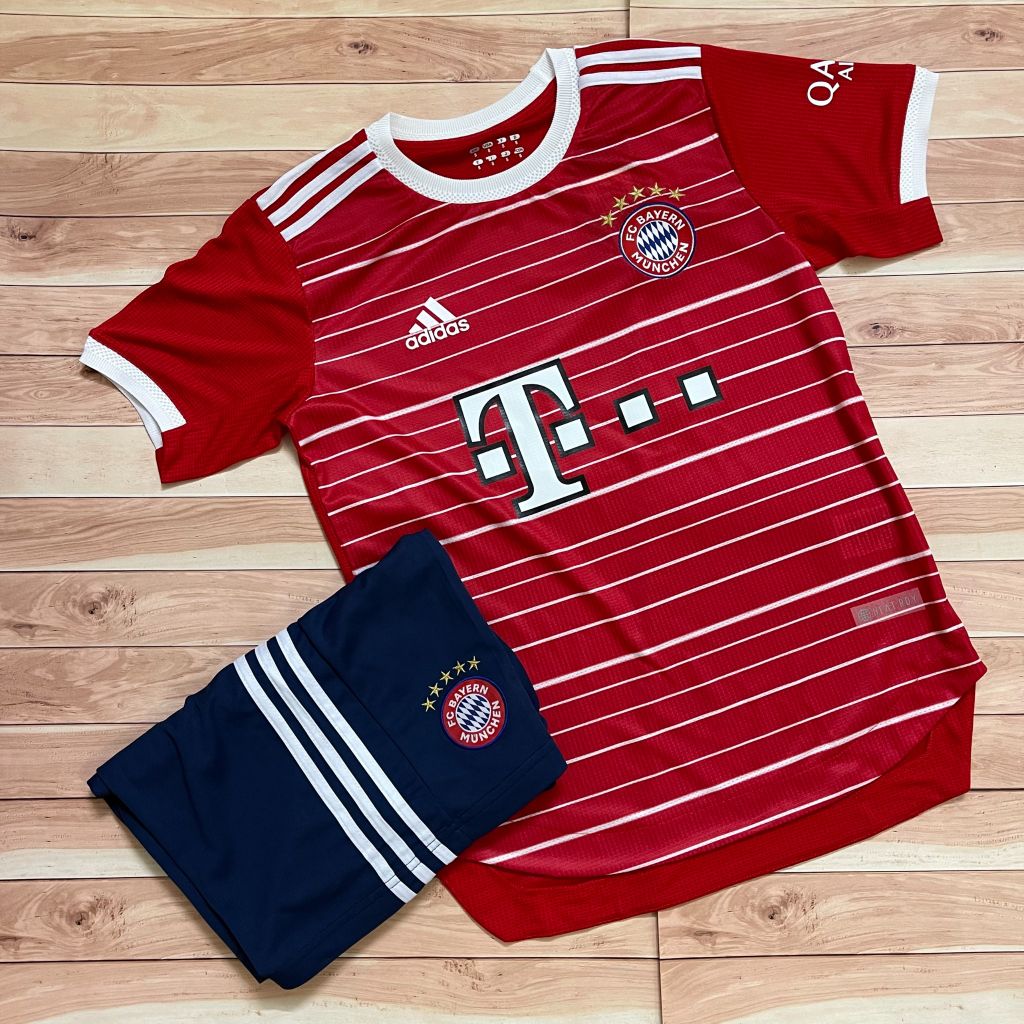Quần áo Bóng Đá CLB Bayern Munich  2022 - Chuẩn Mẫu Thi Đấu - Vải Polyester Thái Gai Lưới