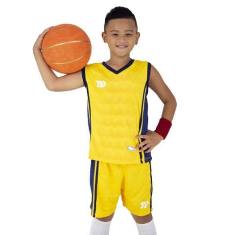 Quần áo bóng rổ trẻ em Bulbal Dino 6 màu-Vàng