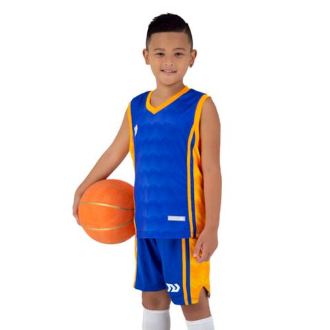 Quần áo bóng rổ trẻ em Bulbal Dino 6 màu-Xanh Bích