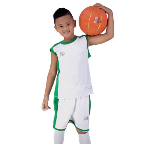 Quần áo bóng rổ trẻ em Bulbal Pacy 6 màu-Trắng