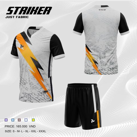 QUẦN ÁO BÓNG ĐÁ KHÔNG LOGO JP STRIKER -  XÁM