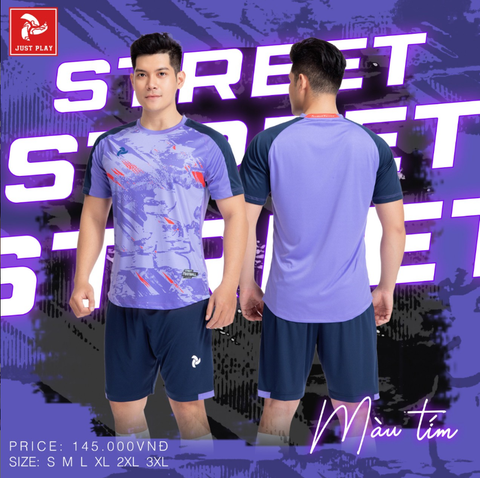 Bộ quần áo bóng đá Justplay Street – TÍM