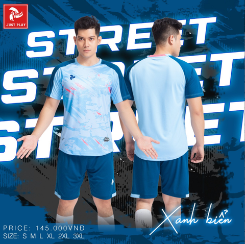 Bộ quần áo bóng đá Justplay Street – XANH DA