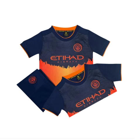 Bộ quần áo bóng đá trẻ em đồ đá banh trẻ em CLB Man City cam đen