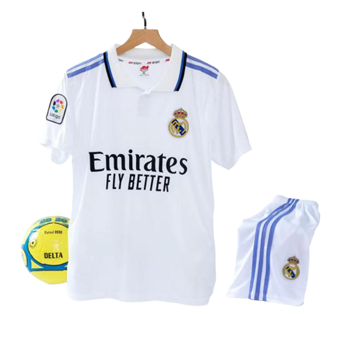 Bộ Quần Áo Bóng Đá CLB Real Madrid Trắng 2022