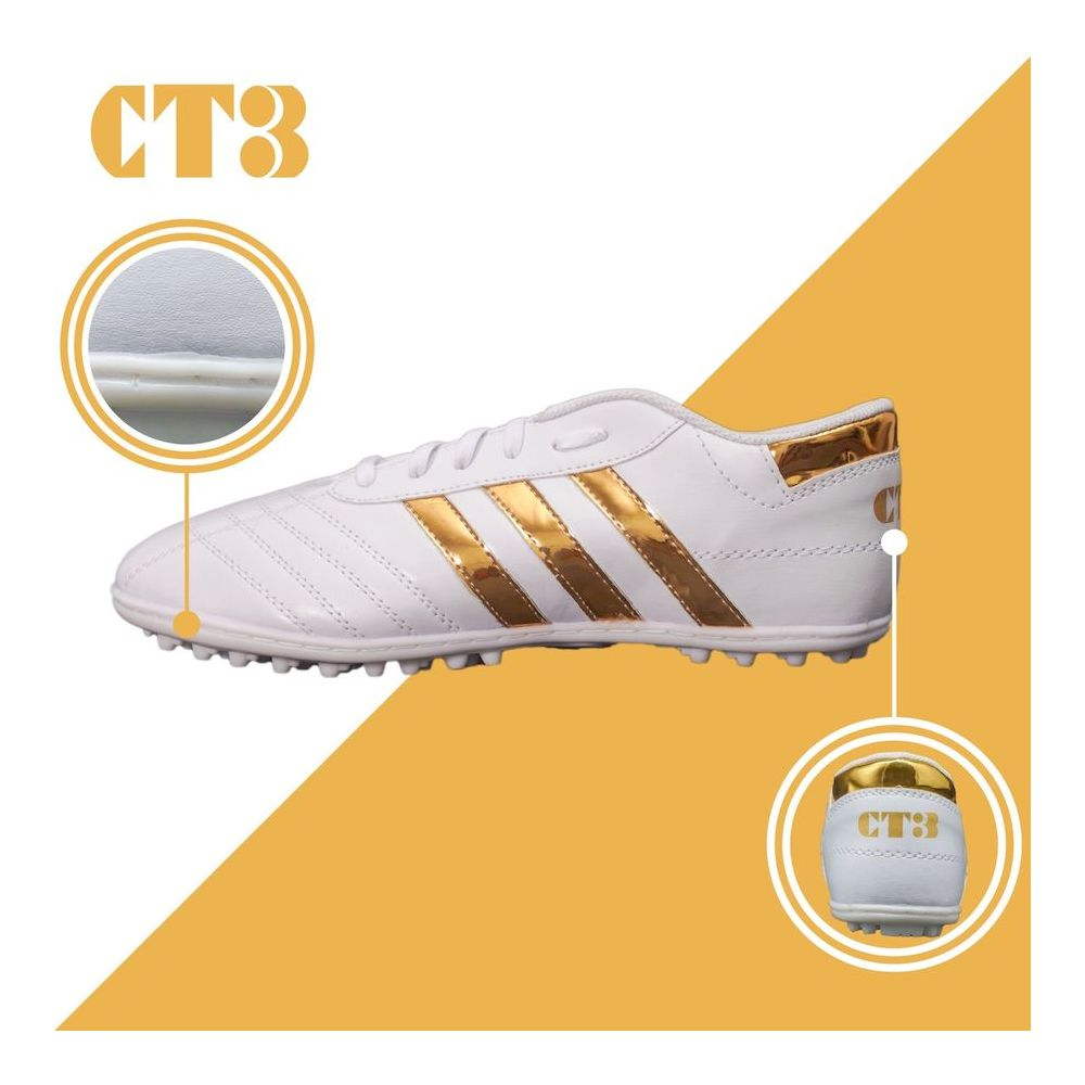 GIÀY TRẺ EM 3 SỌC CT3 - TRẮNG ĐỒNG