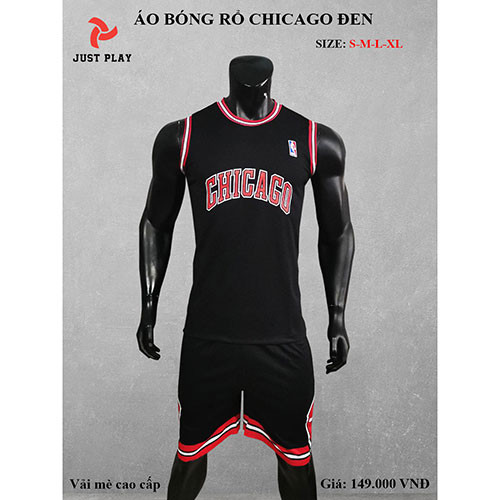 Quần áo Bóng rổ JP Chicago Bulls - Đen