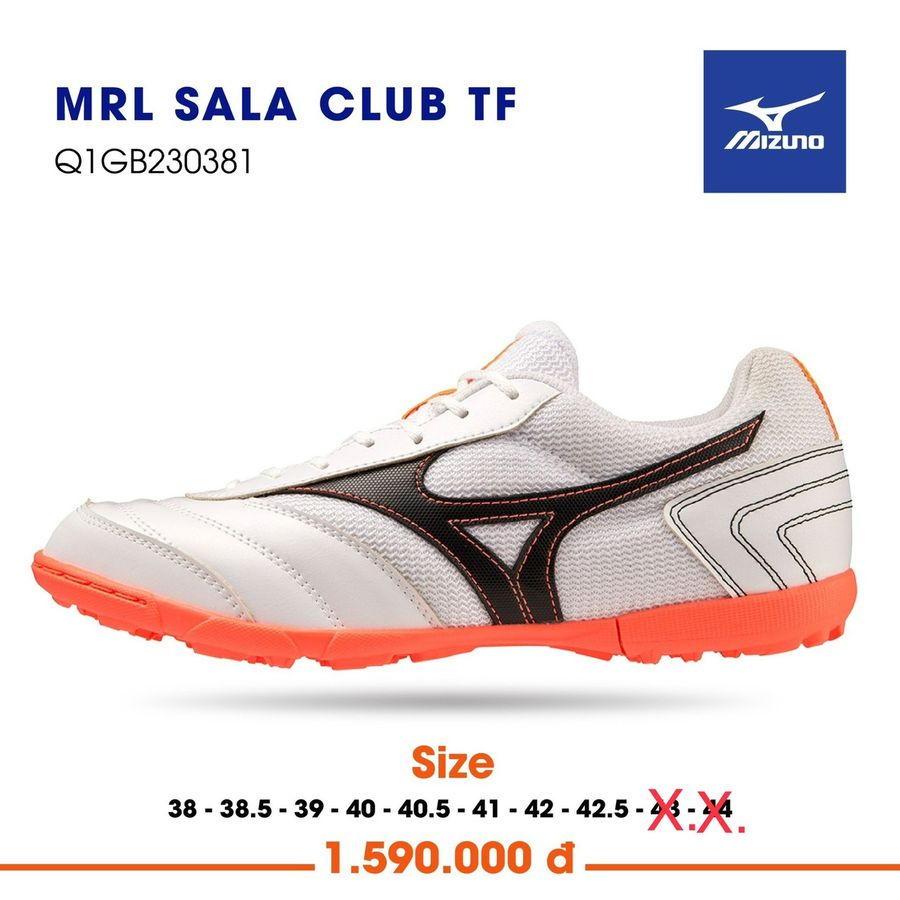 Giày Mizuno Morelia Sala Club TF - Trắng