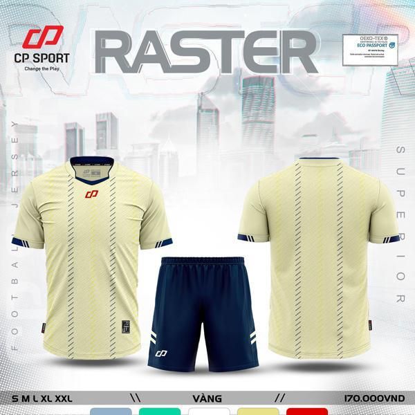 Quần Áo Bóng Đá không Logo CP Raster - Vàng