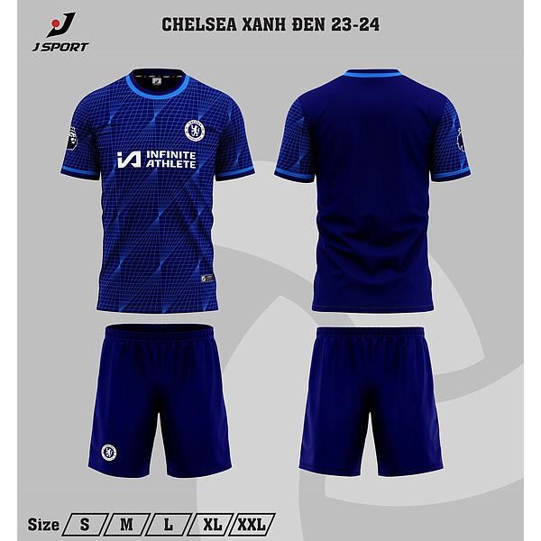 Quần áo Bóng Đá JP CLB  Chelsea - Xanh Đen