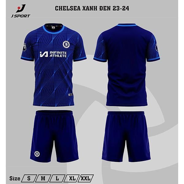 Quần áo Bóng Đá JP CLB Chelsea - Xanh Đen